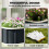 Outsunny Outsunny Galvanised Raised Garden Bed with Gloves, Dark Grey 4