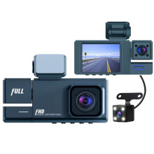 HD 1080P Car Recorder Car 2 Inches Display Three Lenses with the Same Display with Reverse Image Car DVR Recorder