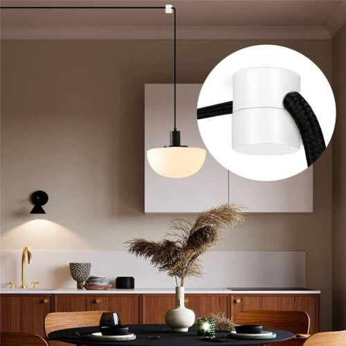 3 Pack Ceiling Hooks for Ceiling Hanging Lights, Pendant Light Hook for Ceiling Lamp, Ceiling Hooks, DIY Lamp White 2