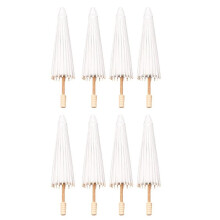 8PCS Paper Parasol Wedding Umbrella Party Favor 30cm Bamboo Umbrellas for Bridal Shower Centerpieces Photo Props