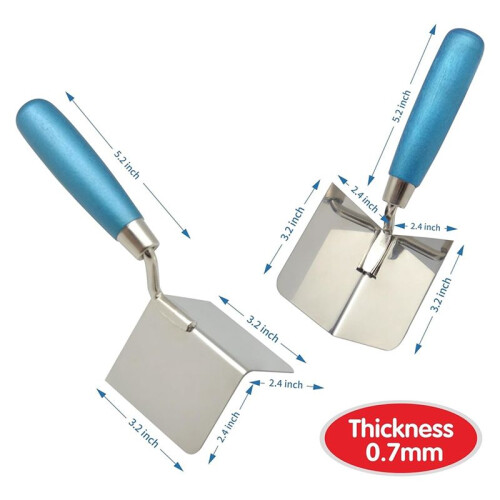 2 PC Corner Tool Set,Inside Corner Knife & Outside Corner Knife with Soft Grip Handle,Plastering Bricklaying Corner 2