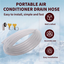 10Ft Portable Air Conditioner Drain Hose, AC Drain Hose Kit, Drain Hose for Air Conditioner with 3/5 Inch Connector