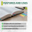 7400 Sheets Transparent Sticky Notes Self-Adhesive BookMarker Annotation Reading Book Clear Tab Posted It 3