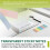 7400 Sheets Transparent Sticky Notes Self-Adhesive BookMarker Annotation Reading Book Clear Tab Posted It 4