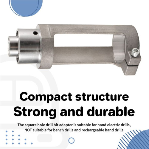 Square Hole Drill Bit Adapter Drill Bit Fixing Bracket Attachment Joint Mortiser Bit for Hand Electric Drill