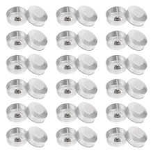 100Sets Aluminum Tea Lights Cups Candle Cup Case Empty Case Candle Wax Containers with Candle Wicks for DIY Candle