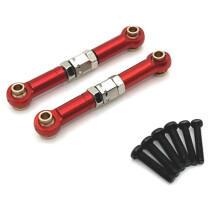 Collegamento 'Asta di Collegamento Dello Sterzo Anteriore In Alluminio per MJX 1/14 14209 14210 Parti di Aggiornamento per Auto RC Rosse