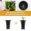 10Pcs Plastic Deep Plant Nursery Pots, Thick Stable Tall Tree Pots, Reusable Tall Seedling Plant Container Pots, Deep 7