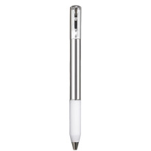 Penna Fidget In Metallo Geometrico, Interruttore con Cambio di Forma In Metallo Antistress, Penna Gel Retrattile da 0,5 Mm, Argento