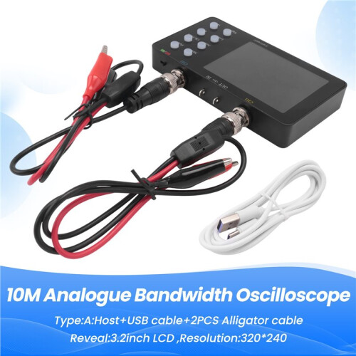 Digital Oscilloscope Dual-Channel 50M Sampling Rate 10M Analogue Bandwidth 6A Current Waveform Measurement A 2