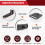 Support de Moniteur Portable Support Réglable Pivotant à 360 Support de Tablette Compatible avec le Support de Serrage de Bureau pour Tablette 2