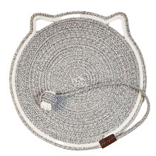 2PCS Cotton Rope Cat Scratcher Board Cat Scratching Post Mat Bed Mat Claw Sharpener Scrapers for Cat Grinding Nail Pad,D