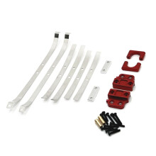 Para MN 1/12 MN82 LC79 RC Peças Sobressalentes de Carro Kit de Fixação de Mola de Eixo Traseiro de Metal Atualizado Vermelho