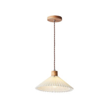 Nordic Pleated Bedside Chandelier Household Bedroom Dining Room Table Pendant Lamp Modern Lighting Fixtures,31cm