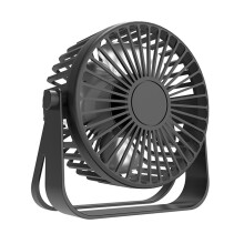 Ventilateur de bureau USB suspendu, 3 vitesses réglables,-Noir