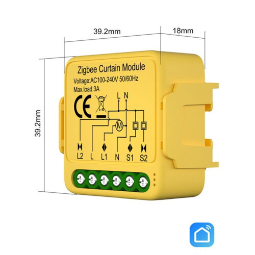Tuya  Zigbee Curtain  Module Connected Roller Shutters Blind Motor  Life APP Works with Alexa GoogleHome 2