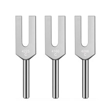 Angel Tuning Fork Set - 4096 Hz, 4160 Hz, 4225 Hz - Therapeutic Instrument Set with Wooden Strike and Storage Bag