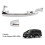 Rear Sliding Door Outer Handle Chrome Left Right FIt for  Alphard 2003-2008 69230‑58010 4