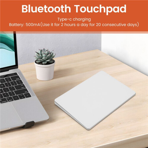 Touchpad Multi-Function Gestures Trackpad Rechargeable Wireless Touchpad for Laptop IOS , White 1