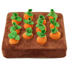 Jouets Interactifs pour Chiens, Tapis de Reniflement de Carottes pour Chiens en Peluche Puzzle Jouets 2 en 1 Nosework Feed Games pour Pet Stress