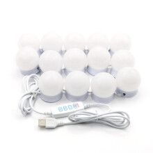 14 Dimbare Lampen LED-Spiegelverlichting met 10 Helderheidsniveaus Instelbaar, voor Make- Bureau Badkamer Kleedkamer