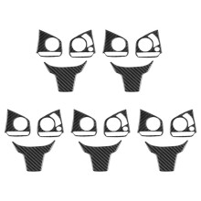 15Pcs Car Carbon Fiber Steering Wheel Button Panel Cover Trim Decoration for 2016 - 2019