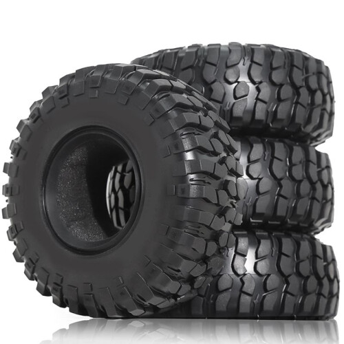 4 Peças 1.9 Polegadas Pneu de Escalada Universal 106mm Pneu de Terreno Rochoso com Forro Interno para 1/10 Rc Crawler