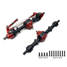 MN78 Essieu Avant et ArrièRe en MéTal avec Manchon D'Arbre de 3 Mm à 4 Mm pour PièCes de Mise à Niveau de Voiture MN78 MN-78 MN 78 1/12 RC, Noir