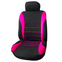 Front Car  Covers Front Airbag Ready Sport Bucket  Cover, 2-Piece Set Automobiles  Covers (Black + Rose)