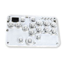 Arcade Stick 16-Key Hitbox Controller with RGB & Turbo, Compatible with for PC/PS3/PS4/ - Hot-Swappable Keys