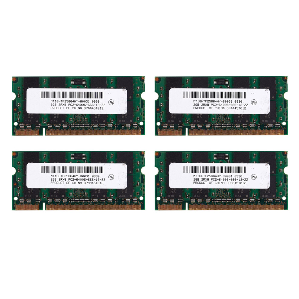 4X 2Gb Ddr2 Pc2-6400 800Mhz 200Pin 1.8V Laptop Memory So-Dimm Notebook Ram Typecat