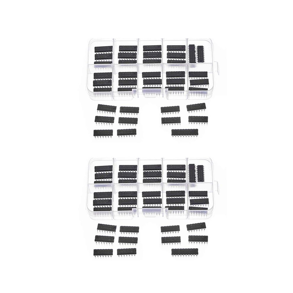 80Pcs 74Hcxx + 74Lsxx Series Logic Ic Assortment Kit, Digital Integrated Chip(40Pcs 74Hcxx+40Pcs 74Lsxx) 6032129659993