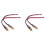 4x Speaker Cables To RCA Plugs Adapter, 2-Channel (1 Foot) 1