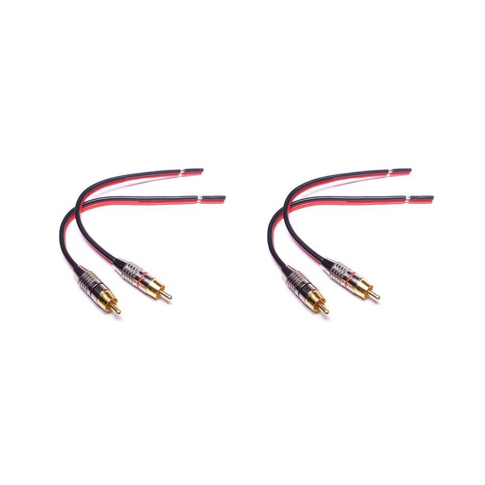 4X Speaker Cables To Rca Plugs Adapter, 2-Channel (1 Foot) 6031024850566