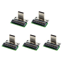 5X Conector De Base Puerto De Carga Conector USB Tipo C Compatible Para Componente De Reemplazo De La EstacióN De Acoplamiento Macho