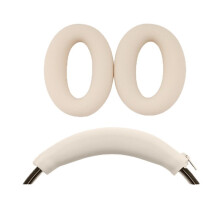 Ear Pads for WH-H910N Headphone Silicone Protective Case Earmuff Headband Repair Parts Creamy&White