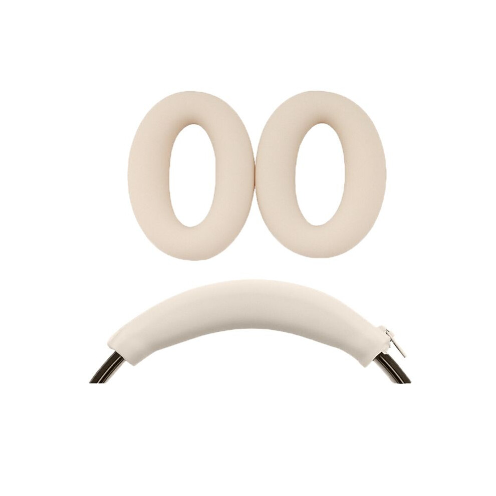 Ear Pads For Wh-H910n Headphone Silicone Protective Case Earmuff Headband Repair Parts Creamy& White 6032301990463