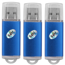 3X 64 MB USB 2.0-Flash-Speicherstick Thumb Drive PC LAPTOP-Speicher