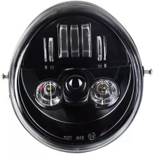 For V Rod VRSCF VRSC VRSCR 2002-2017 Vrod LED Front Headlight HI/Low Motorcycle Light Lamp, Black