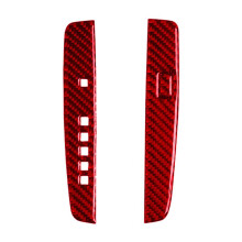 2Pcs Red Carbon Fiber Interior Gear Shift Cover Trim for  Accord 2013-2017