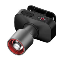 Stärkt Ljus LED-Strålkastare Super Ljus Zoom Ficklampa USB Uppladdningsbar för Fiske Lätt Aluminiumlegering