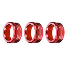 3Pcs Car Center Console Air AC Knob Volume Rings Trim Cover Button per BRZ 86 GT86 2013-2020 Rosso