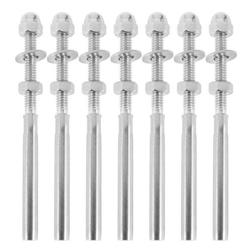 20Pack Threaded Terminal Stud Stainless T316 Marine Grade Stud End Fitting Terminal for 3/16 Inch Cable Deck Railing Hand Swage