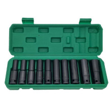 10Pcs 8-17mm 1/2 Inch Electric Wrench Socket Pneumatic Socket Lithium Electric Wrench Hexagon Opening Lengthened