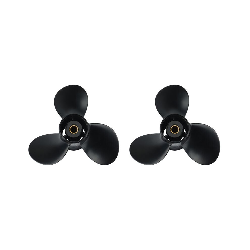 2X Propeller 9 1/4X12 58100-89L50-019 For Outboard Engines Df9.9b Df15a Df20a Aluminum 10 Tooth Spline Rh 6031244113908