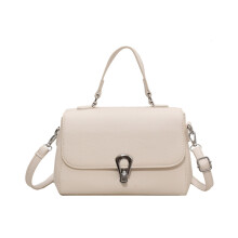 Sac à bandoulière avec sangle réglable, sac à main en PU-Beige