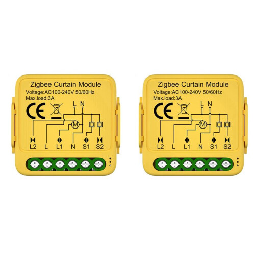 2X Tuya  Zigbee Curtain  Module Connected Roller Shutters Blind Motor  Life APP