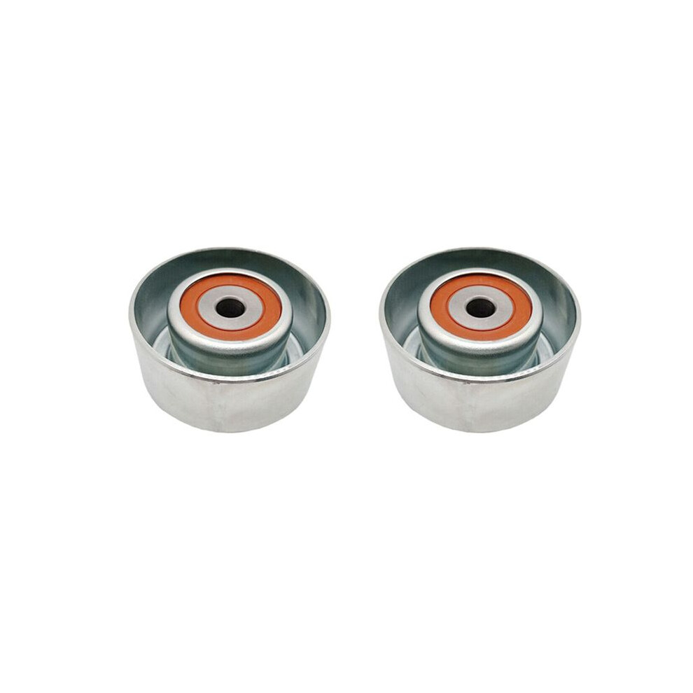 2X Car Drive Belt Tensioner Idler Pulley 16604-0P011 / 16604-31020 For Tacoma Tundra 2.7L Silver 6034263381723