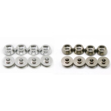 16Pcs Metal Connecting Rod Screw Gasket Shim Washer Rest for Wpl C14 C24 C34 C44 - 8Pcs Grey & 8Pcs Silver