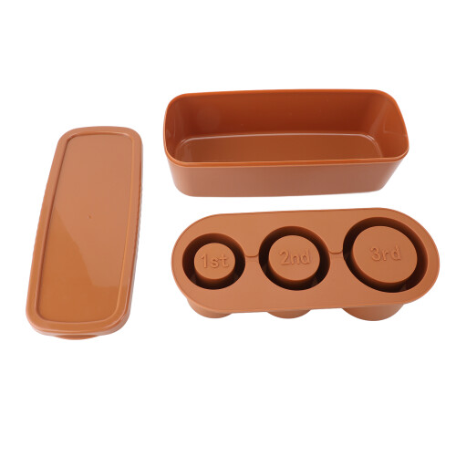 braune Silikon-Eiswürfelform 14.46oz 272x110x73mm 2
